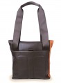 Shopper in Chocolate Brown and Orange