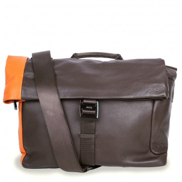 Messenger Tasche in Braun-Orange
