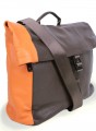 Messenger in Chocolate Brown and Orange