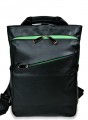Backpack Shopper in Black and Green