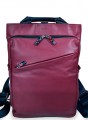 Backpack Shopper in Dark Red and Black