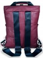 Backpack Shopper in Dark Red and Black