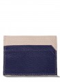 Cardholder in Navy Blue and Cream