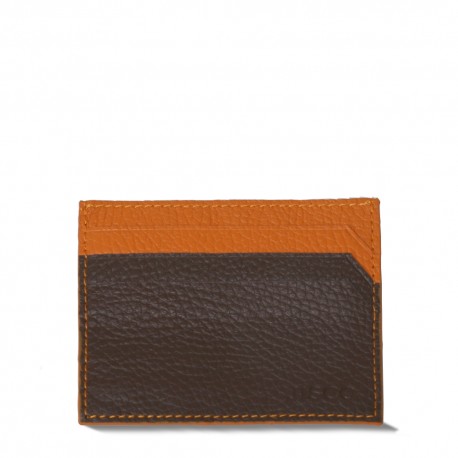Cardholder in Chocolate and Orange